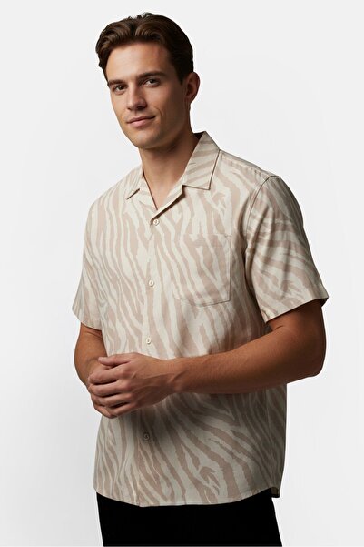 adidas Men Sportswear Fit Animal Print Short Sleeve Shirt, Multicolor