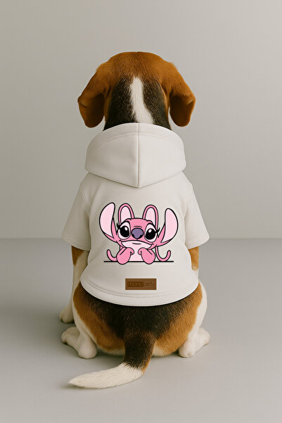 Monopetz Printed Dog and Cat Clothing & Dress with Fleece Inside - White Colo...