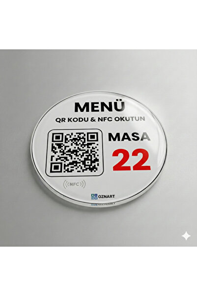 OZNART Restoran Menü QR Kod & NFC Etiketi