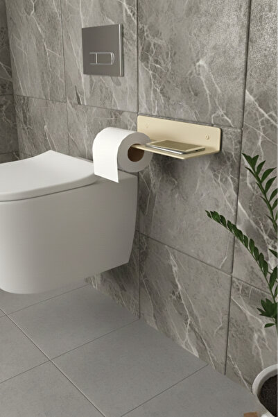 Grandmix Raft metalic pentru baie și suport pentru hârtie igienică Design mod...