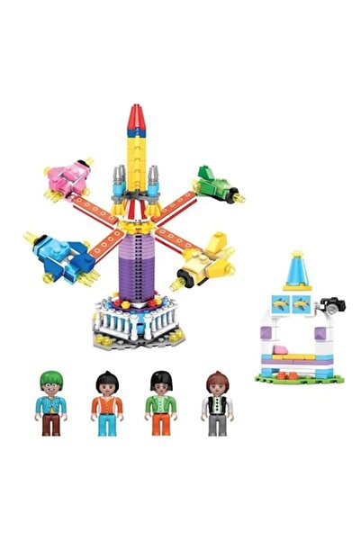 Welora Construction Blocks, Luna Park with 4 Figures, 338 pieces