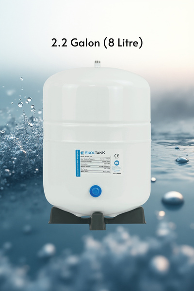 EKOL TANK 2.2 Galon(8 Litre) NSF Onaylı Çelik Su Arıtma Tankı