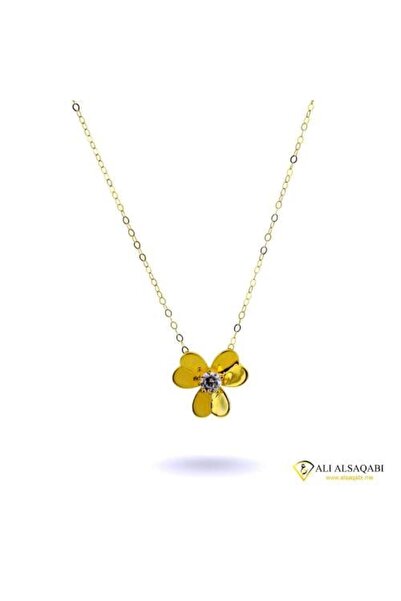 Gold 18K Delicate Rose Design Necklace