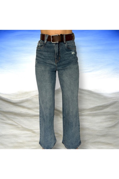 DENRA Wide leg jeans - belt included