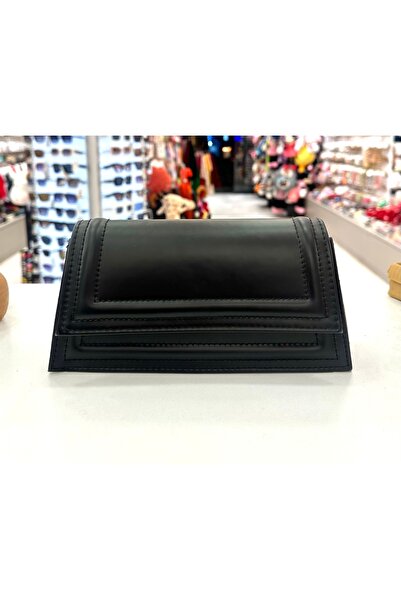 GLOW ACCESSORIES BAE Women's Leather Black Hand and Shoulder Bag