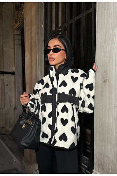 MEECY Half Zipper Oversized Plush Sweatshirt