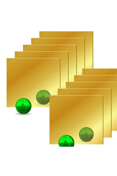 Slasa 10 PCS 12 x 12 Gold Acrylic Mirror Sheets, 1/8 inch (3mm) Polished Edge...