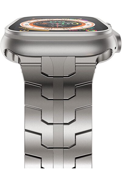 HYX سوار من التيتانيوم من الدرجة 2 متوافق مع Apple Watch (44/45/46/49 مم)