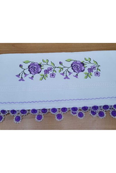 Firdevs moda çeyiz Çeyizlik İğne Oyalı Kadife Havlu