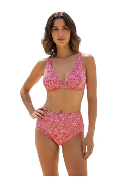 Donnita Büyük Beden Toparlayıcı Göğüs Pedli Hızlı Kuruyan Bikini Takımı 44-46...