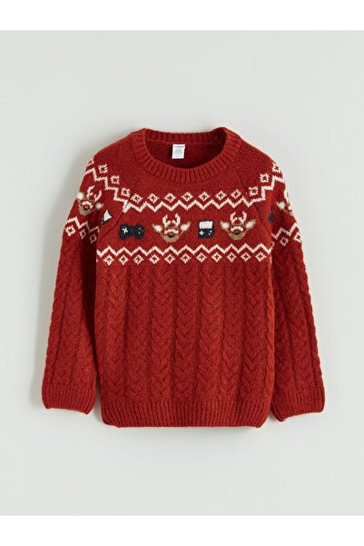 LC Waikiki Lcw Kids New Year's Themed Boys' Knit Sweater