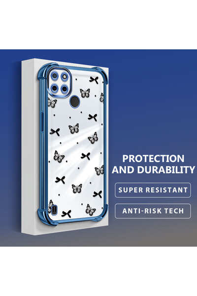 Hontinga حافظة هاتف شفافة من السيليكون الناعم متوافقة مع هاتف Realme C21Y/C25...