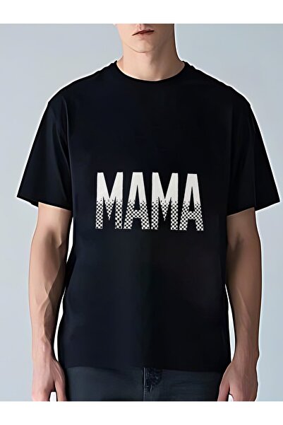 MIXSNOW تي شيرت رجالي كبير الحجم برقبة مستديرة: "MAMA" - 100٪ قطن ناعم ومريح،...