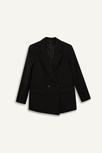 DeFacto Oversize Wide Fit Jacket Collar Blazer Jacket E7732Ax25Au