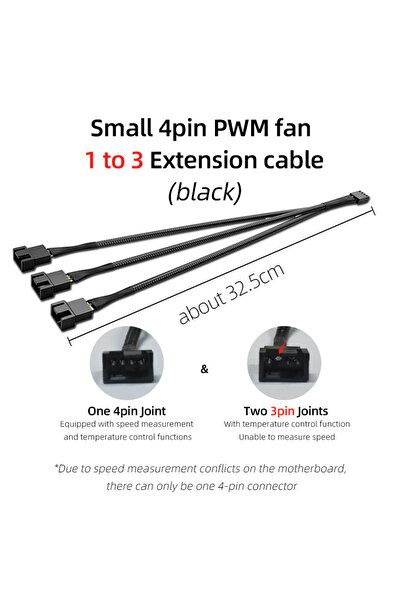 choice2 1 إلى 3-Bk Teucer 12V/4Pin PWM كابل محول أسود/أبيض 1 إلى 1/2/3/4 موزع مروحة تبريد وحدة المعالجة المركزية للكمبيوتر