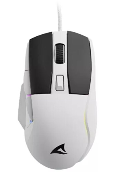 SHARKOON Mouse Gaming SGM35 cu fir 6400DPI RGB USB (alb/negru)