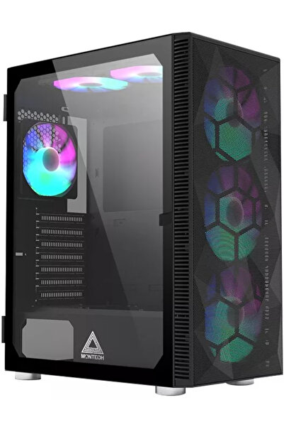 MONTECH Carcasă X3 Mesh Black Middle Tower Fără sursă Sticlă temperată CAMTX3...