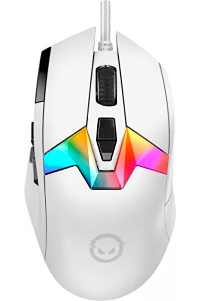 LORGAR Mouse optic MSP80 RGB LED USB alb