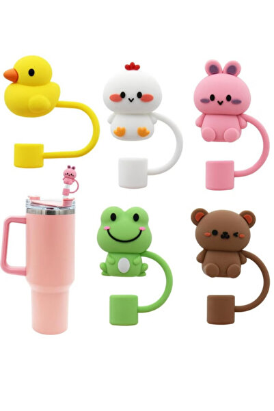 JOGAMS 5 قطع من أغطية القش المصنوعة من السيليكون لكوب ستانلي 30/40 أونصة، 10 ...