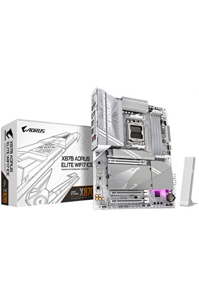 Gigabyte Placa de baza X870E AORUS ELITE WIFI7 ICE DDR5 ATX Socket AM5