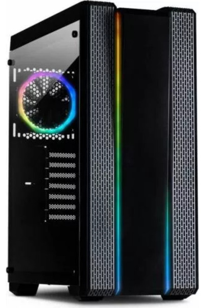 Inter-Tech Θήκη S-3901 Impulse RGB χωρίς τροφοδοτικό, μαύρη