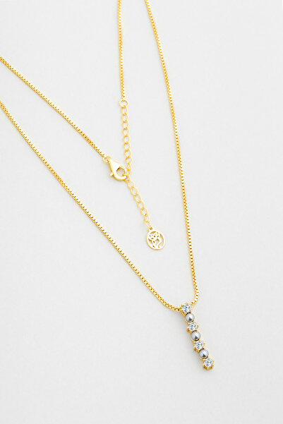 So CHIC... Marie 18 Ayar Sarı Altın Kaplama 45 Cm Gümüş İnci Kolye