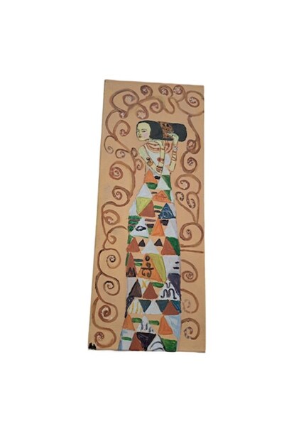 NINSUN Reproducere Klimt acrilic pe pânză, 20 cm x 50 cm