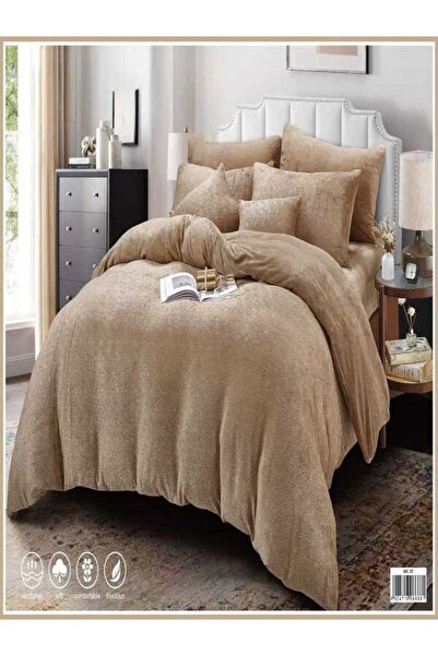 BEC29 طقم لحاف مخملي شتوي فاخر (مقاس 240x260 سم)