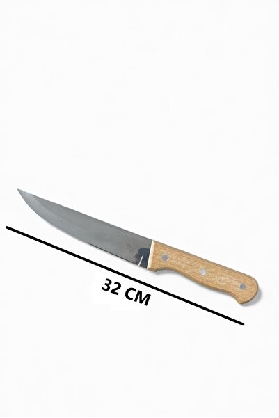 GÜZELYÜZ AVM Ahşap Saplı Mutfak Bıçağı 1. Sınıf Bıçak 32cm Sebze Meyve Et Bıçağı