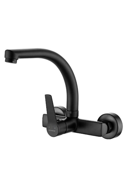 Kuchinox BKW 787D Wall-mounted kitchen faucet, high spout, matte black