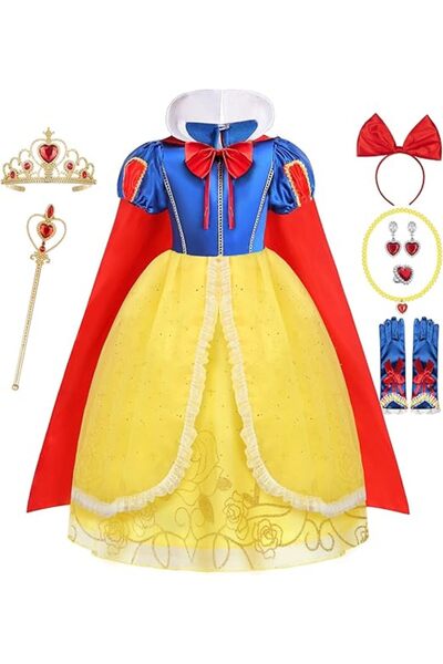 Saharaz Princess Dresses UP for Girls Princess Costume Halloween Christmas Party Cosplay Outfits 3-10Y