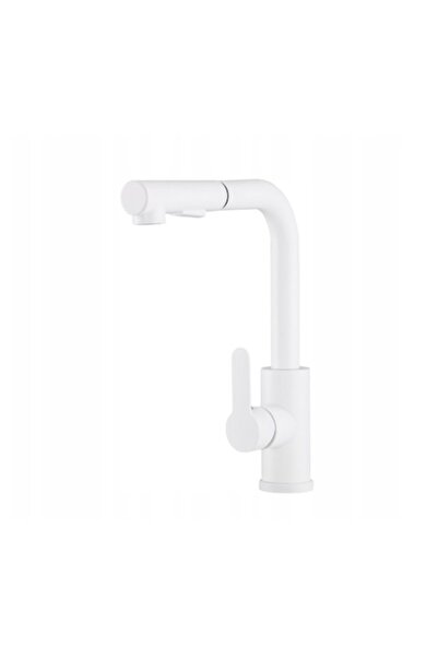 Gamma Kitchen faucet, high swivel spout, pull-out spray, 2 functions, matte white