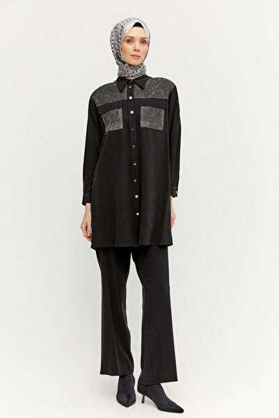 Setrms File Cepli Gömlek Yaka Tunik