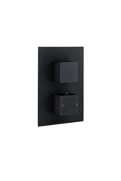 Spis Design Baterie termostatică încorporată pentru cadă/duș, negru mat, duze...