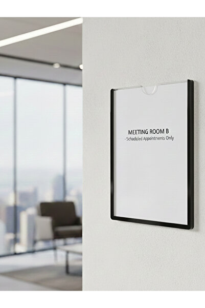 Pleksia PLEKSİ A5 DUVAR FÖYLÜK DEKORATİF SİYAH ÇITALI