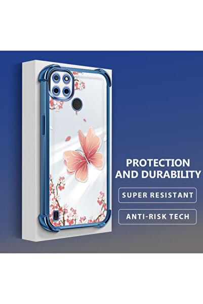 Hontinga حافظة هاتف شفافة من السيليكون الناعم متوافقة مع هاتف Realme C21Y/C25...