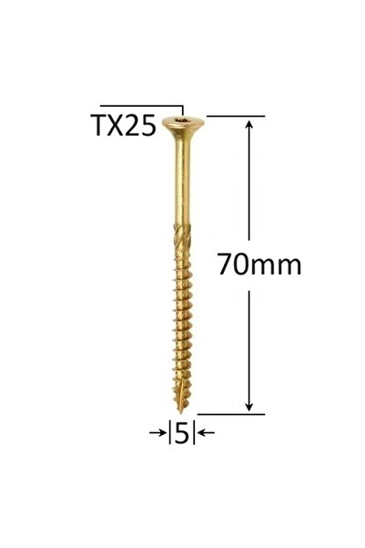 Mag-Krak Surub Dulgherie Cap Inecat 5x70 - 200buc/cutie