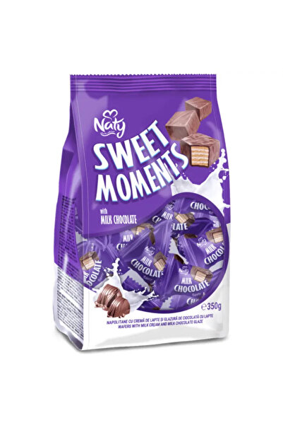 NATY Sweet Moments – Napolitane cu cremă de lapte și glazură de ciocolată cu lapte 350 g