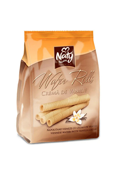 NATY Wafer Rolls – Viennese Wafers with Vanilla Cream 200g