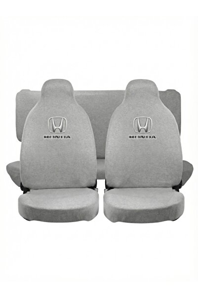 Vemaks Oto Aksesuar غطاء مقعد السيارة باللون الرمادي مع طباعة شعار هوندا، غطا...