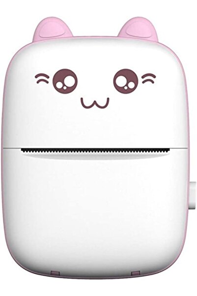 Yuwell YU WELL Mini Portable Thermal Printer With 1 Roll Paper - Pink/White