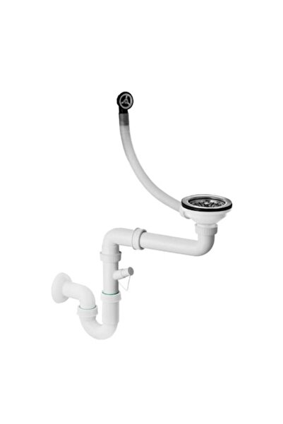 Spis Design Sink siphon for single-bowl, chrome