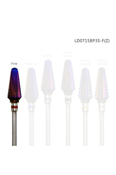 Choice4 F(Z) HYTOOS Purple Carbide Nail Drill Bits 3/32" Tornado Carbide Bit Milling Cutters For Manicure Pe