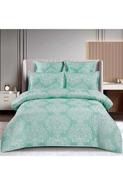 trendyhome Finet Jaquard Bed Linen 6 Pieces with Elastic – Luxury Model, Mint...