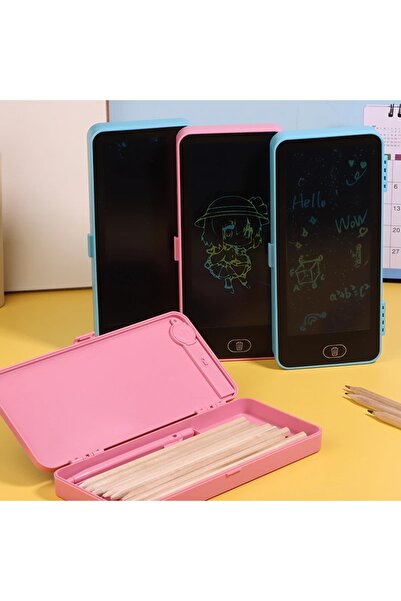MNAR صندوق أقلام مع لوح كتابة LCD، حقيبة أقلام ذكية للأطفال مع لوح رسم