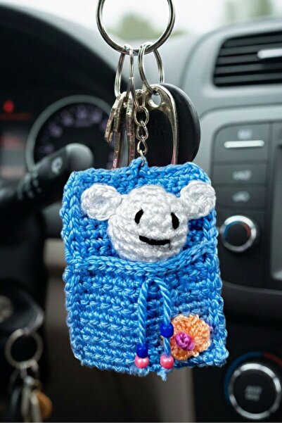 Uretti - Sibel 2453 Handmade Teddy Bear Knitted Mini Keychain