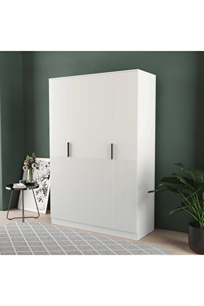 Teen & Bright VENÜS 4 KAPAKLI EKO BAZALI GARDIROP - MDF KAPAK
