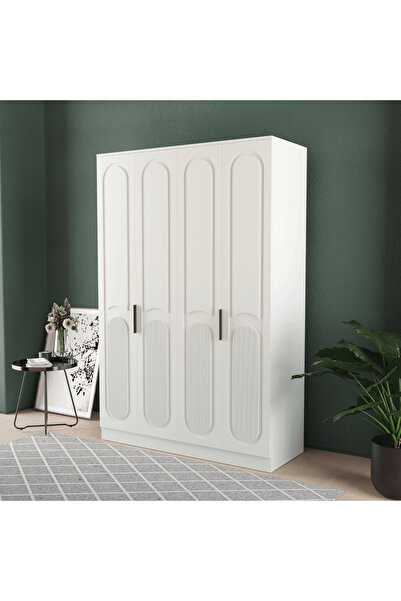 Teen & Bright DERİN 4 KAPAKLI EKO BAZALI GARDIROP - MDF KAPAK