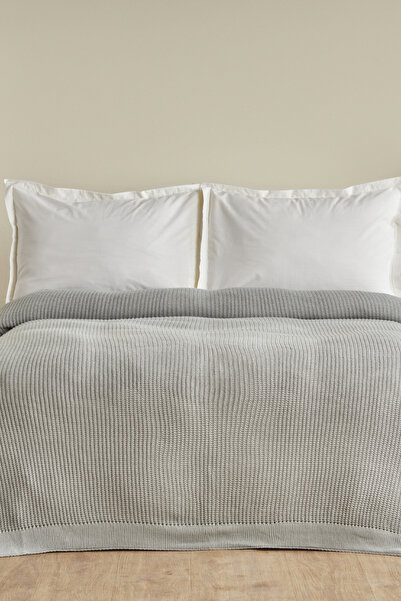 Karaca Home Gray Cool Touch Double Knitwear Blanket