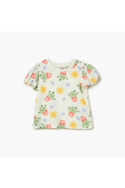 Juniors تي شيرت مطبوع بأكمام قصيرة